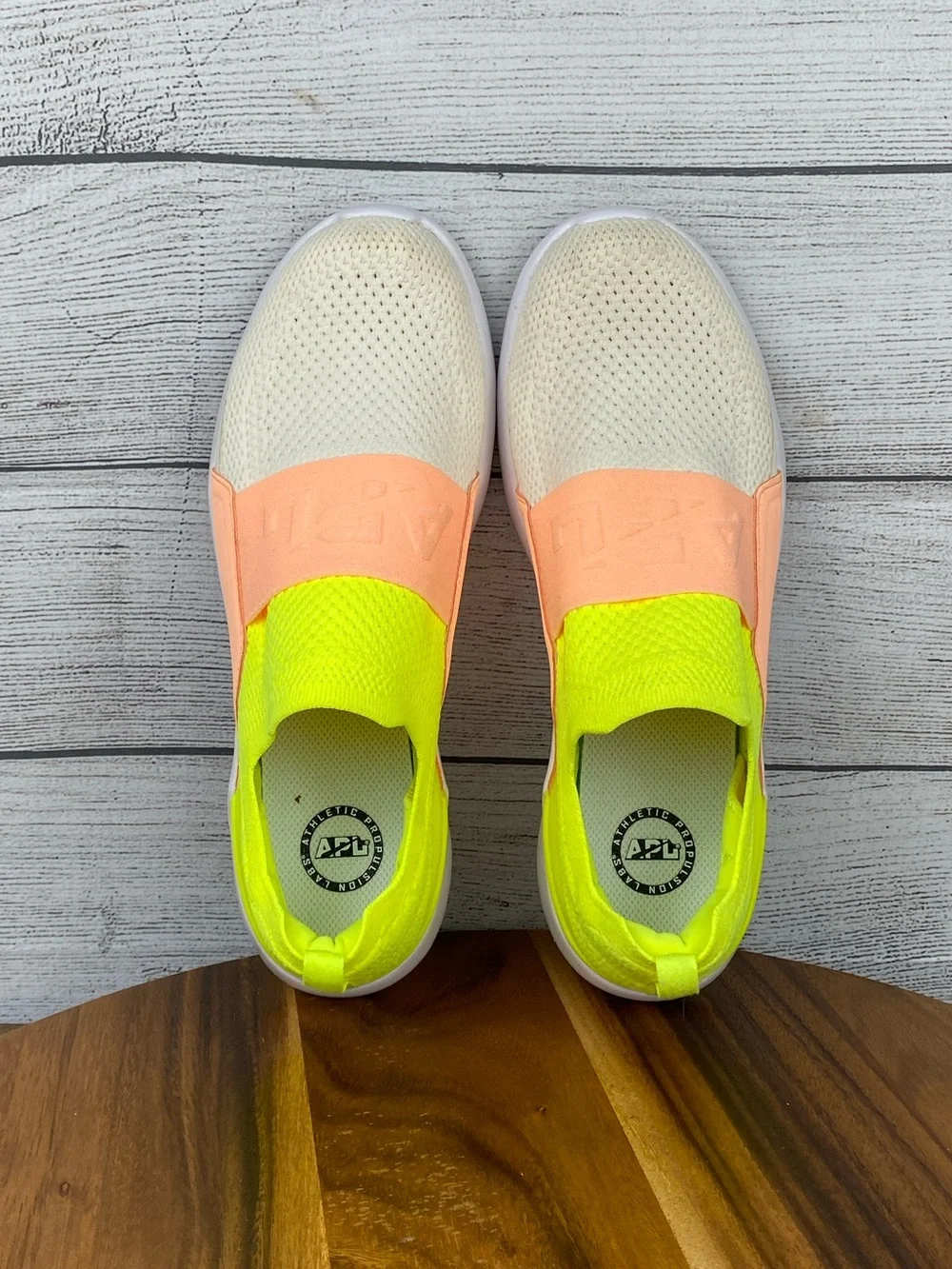 APL TechLoom Bliss Energy Neon Peach Pristine Slip On Running Shoe Size 9.5